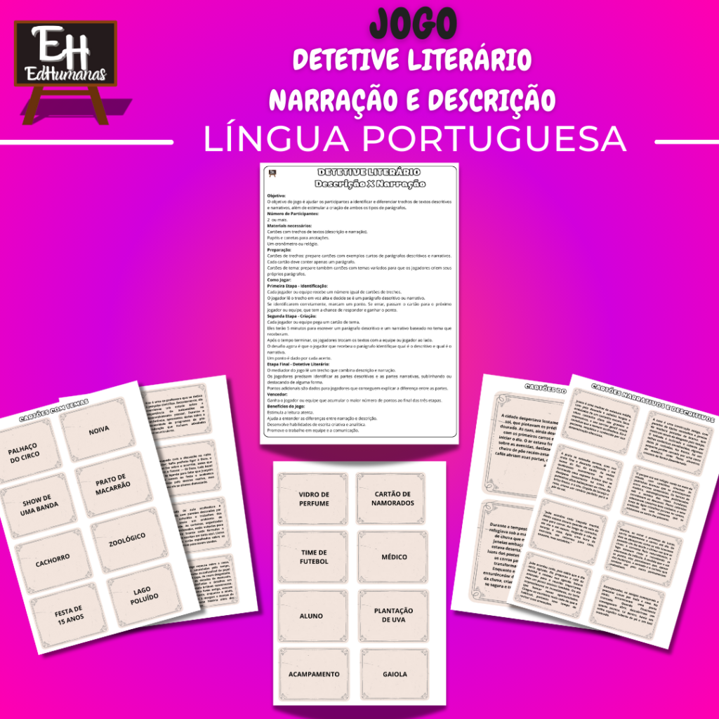 Jogo Detetive Literário – Narração e Descrição – EdHumanas Língua ...
